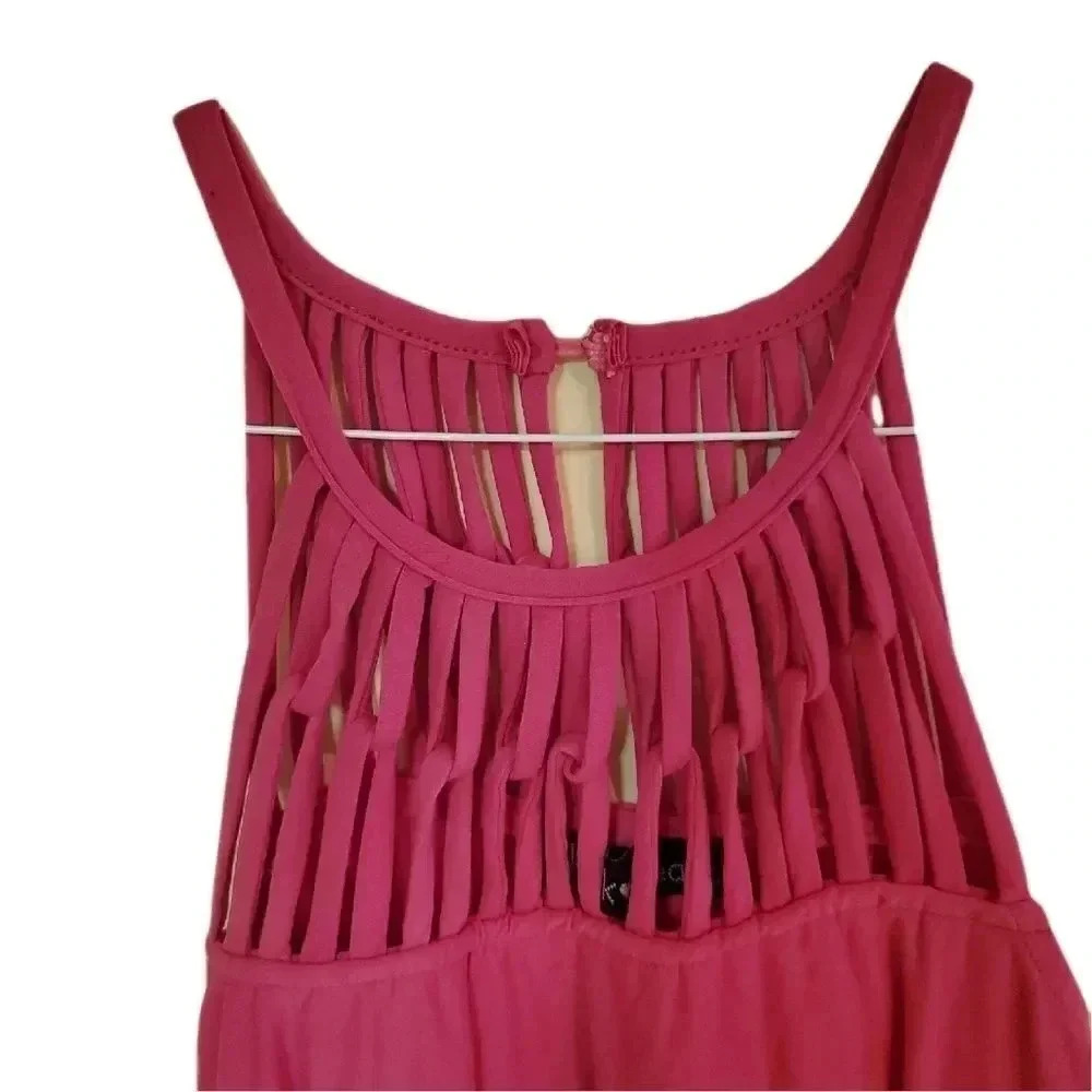 Derek Heart peony colored lattice tank dress Size Medium